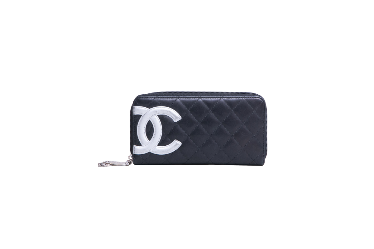 CHANEL ZIP WALLET CAMBON B&W