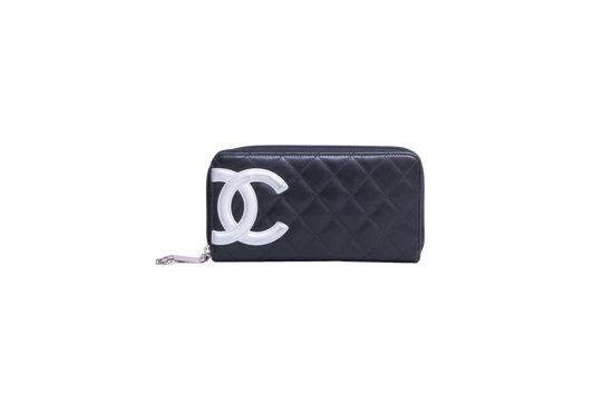 CHANEL ZIP WALLET CAMBON B&W