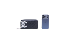 CHANEL ZIP WALLET CAMBON B&W