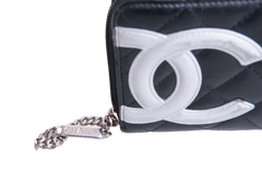 CHANEL ZIP WALLET CAMBON B&W