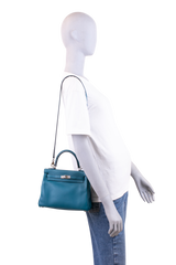 HERMES KELLY 25 SWIFT VERT BOSPHORE