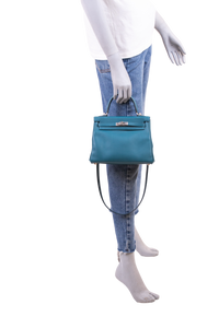 HERMES KELLY 25 SWIFT VERT BOSPHORE