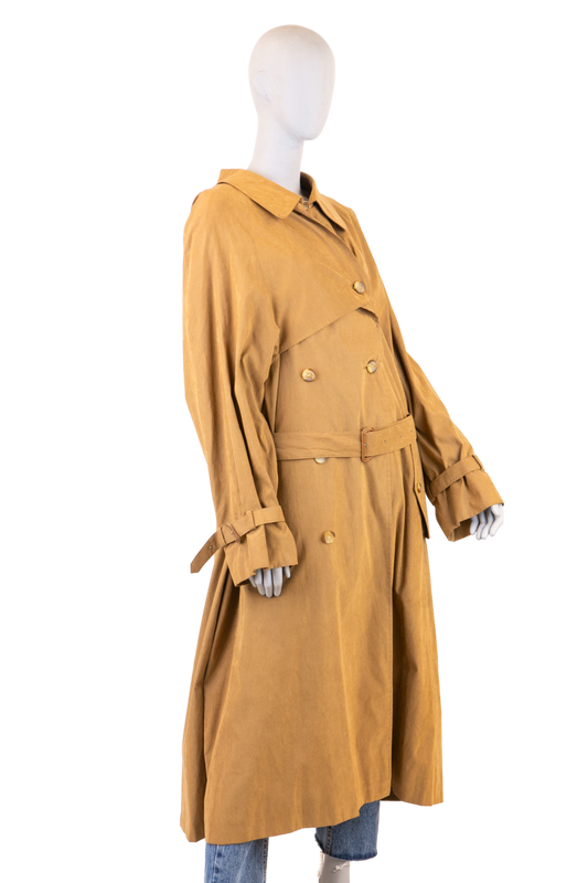 BURBERRY TRENCH COAT LONG SUEDE TEDDY