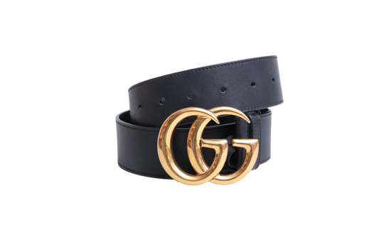 GUCCI BELT GG MARMONT LEATHER BLACK