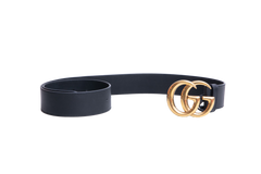 GUCCI BELT GG MARMONT LEATHER BLACK