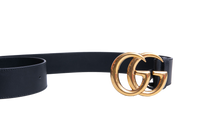 GUCCI BELT GG MARMONT LEATHER BLACK