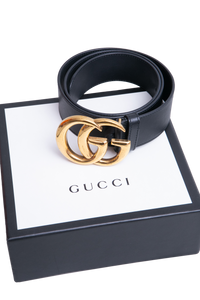 GUCCI BELT GG MARMONT LEATHER BLACK