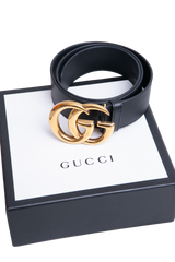 GUCCI BELT GG MARMONT LEATHER BLACK