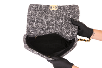 CHANEL 19 TWEED BLANC & ECRU LARGE
