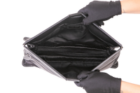 BOTTEGA CLUTCH PURSE LONG ZIPPER BLACK