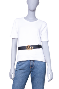 GUCCI BELT GG MARMONT LEATHER BLACK