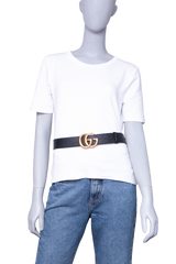 GUCCI BELT GG MARMONT LEATHER BLACK