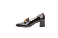 GUCCI PUMPS HEELS GG MARMONT PATENT BLACK - 39 BR