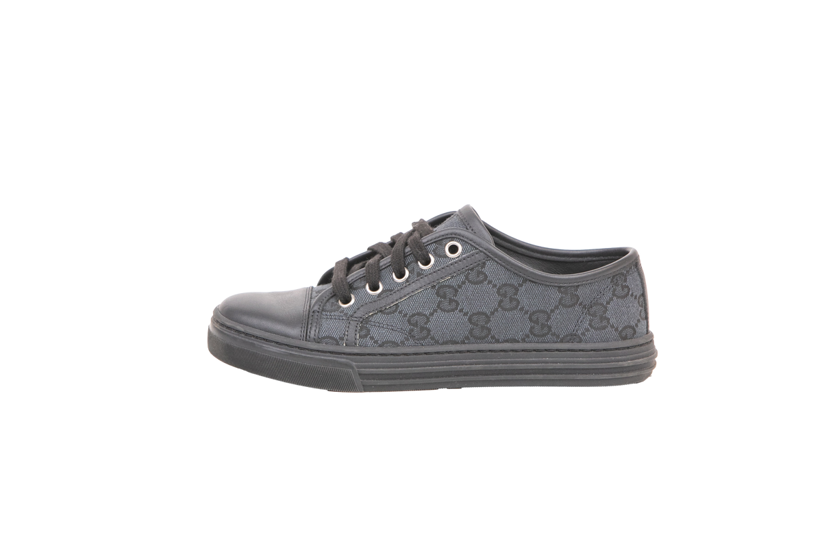 GUCCI SNEAKER LOW TOP GG ALL BLACK - 34 BR