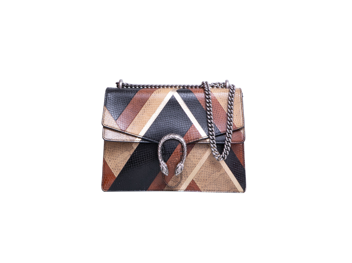 GUCCI DIONYSUS PATCHWORK MEDIUM PYTHON MULTICOLOR