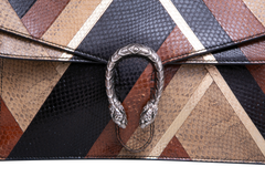 GUCCI DIONYSUS PATCHWORK MEDIUM PYTHON MULTICOLOR