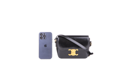 CELINE TRIOMPHE TEEN BLACK BOX LEATHER