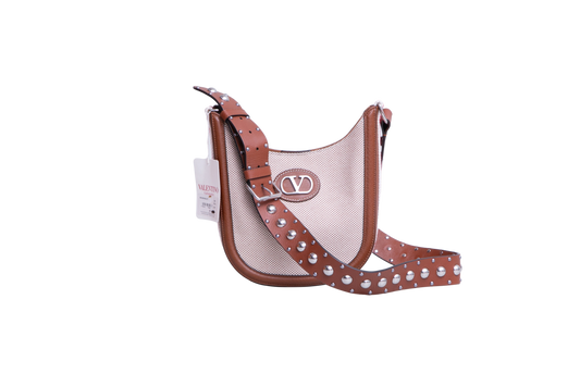 VALENTINO ANTIBES BUCKET CANVAS CHOCOLATE BROWN