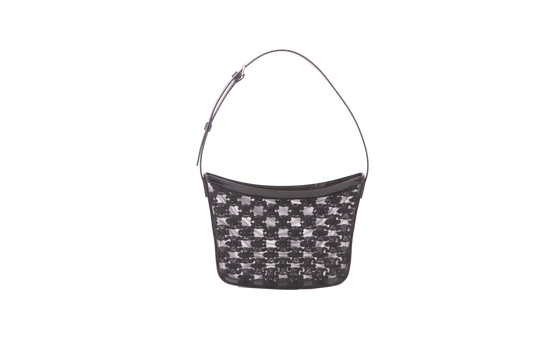 CELINE CROQUE IN TULLE TEXTILE W/TRIOMPHE BLACK