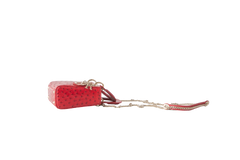 DIOR MICRO LADY DIOR OSTRICH RED