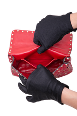 VALENTINO ROCKSTUD SPIKE SMALL RED