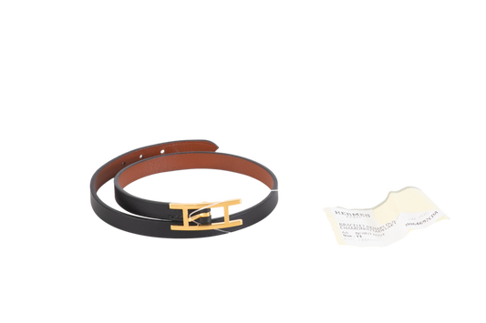 HERMÈS BRACELET BEHAPI TOUR BLACK & FAUVE