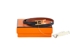 HERMÈS BRACELET BEHAPI TOUR BLACK & FAUVE