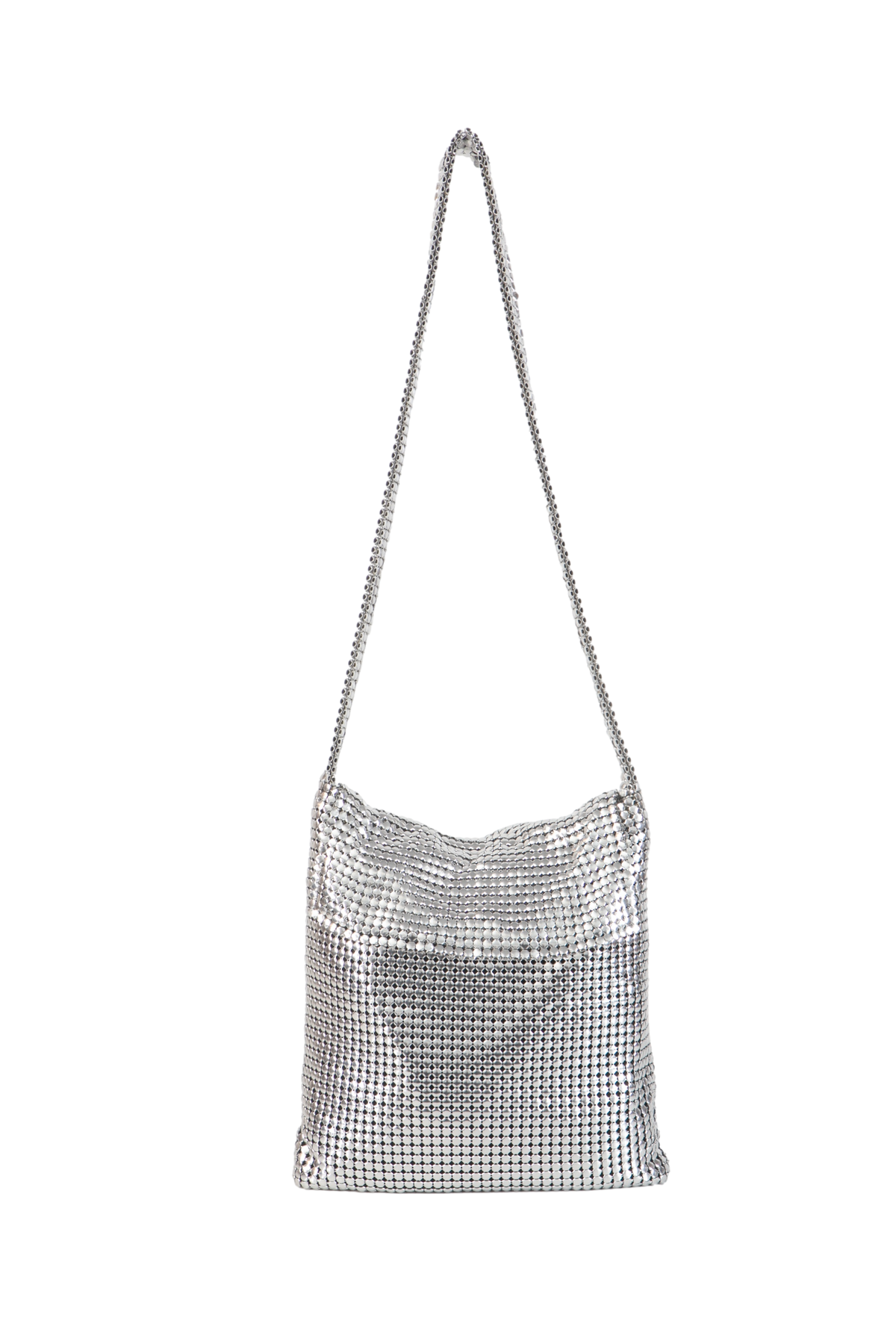 PACO RABBANE PIXEL SILVER HOBO SHOULDER
