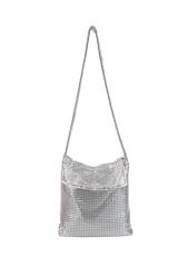 PACO RABBANE PIXEL SILVER HOBO SHOULDER