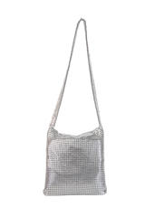 PACO RABBANE PIXEL SILVER HOBO SHOULDER