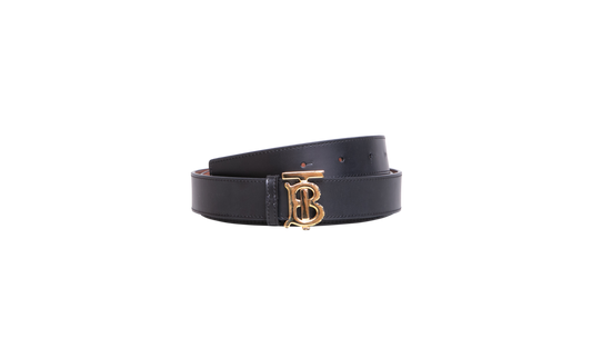 BURBERRY BELT TB REVERSIBLE LEATHER BLACK
