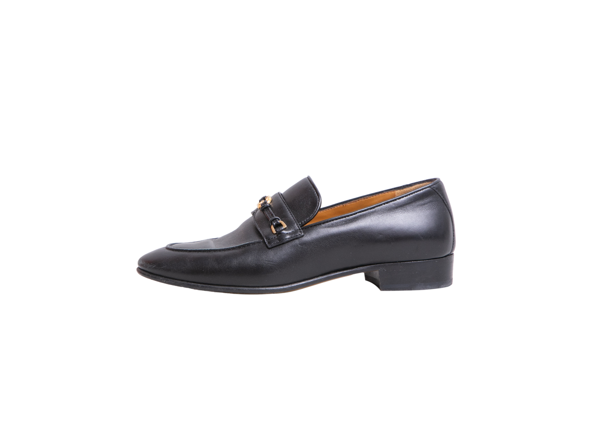 GUCCI LOAFER INTERLOCKING G LEATHER BLACK - 35 1/2 BR