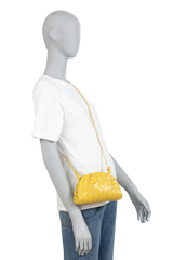 BOTTEGA MINI POUCH INTRECCIATO MUSTARD