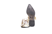 GANNI BALLERINA FLATS WIDE WELT BUCKLE EGRET - 35 BR
