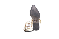 GANNI BALLERINA FLATS WIDE WELT BUCKLE EGRET - 35 BR