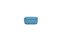GUCCI SUPER MINI GG MARMONT CANVAS BLUE