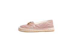 GUCCI ESPADRILLE GG MARMONT MATELASSÊ NUDE - 37 1/2 BR