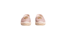 GUCCI ESPADRILLE GG MARMONT MATELASSÊ NUDE - 37 1/2 BR