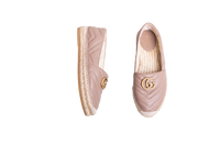 GUCCI ESPADRILLE GG MARMONT MATELASSÊ NUDE - 37 1/2 BR