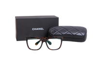 CHANEL EYEGLASSES SQUARE ACETATO TORTOISE & BROWN