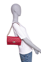 VALENTINO ROCKSTUD SPIKE WOC LAMBSKIN RED