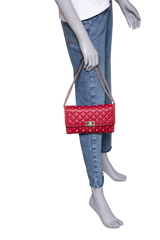 VALENTINO ROCKSTUD SPIKE WOC LAMBSKIN RED
