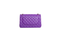 CHANEL CLASSIC DOUBLE FLAP/JUMBO CAVIAR PURPLE