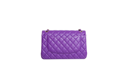 CHANEL CLASSIC DOUBLE FLAP/JUMBO CAVIAR PURPLE