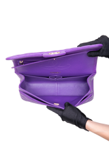 CHANEL CLASSIC DOUBLE FLAP/JUMBO CAVIAR PURPLE