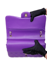 CHANEL CLASSIC DOUBLE FLAP/JUMBO CAVIAR PURPLE