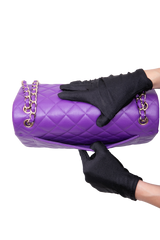 CHANEL CLASSIC DOUBLE FLAP/JUMBO CAVIAR PURPLE