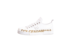 D&G SNEAKERS PORTOFINO LOW TOP LEATHER WHITE - 38 BR