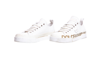 D&G SNEAKERS PORTOFINO LOW TOP LEATHER WHITE - 38 BR