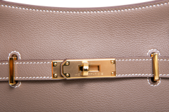 HERMÈS JYPSIERE MINI VEAU EVERCOLOR ETOUPE GOLD HDWR